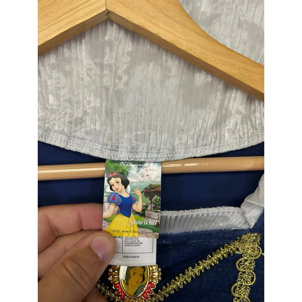 Princess Fairy Tale Disney Store Kids L 10/12 Blue Yellow Snow White Dress